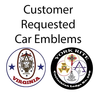 Customer Request Masonic Car Emblems